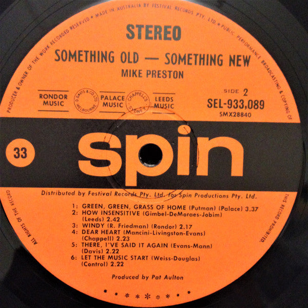 Mike Preston : Something Old Something New (LP, Album)