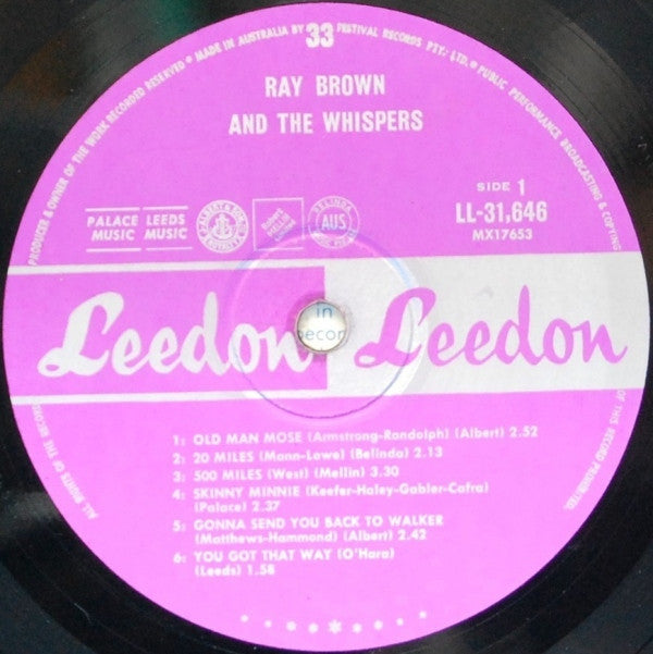 Ray Brown & The Whispers : Ray Brown And The Whispers (LP, Mono)