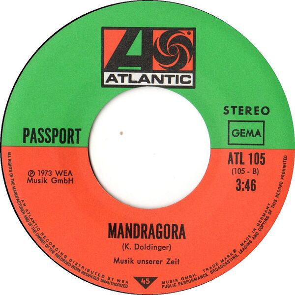 Passport (2) : Skies (Lufthansa Theme) - Mandragora (7", S/Edition)