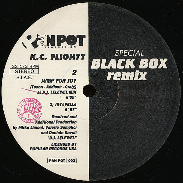KC Flightt : Jump For Joy (Special Black Box Remix) (12")