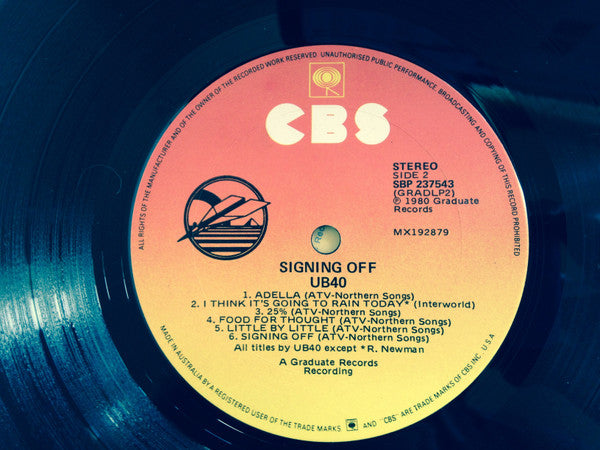 UB40 : Signing Off (LP, Album + 12")