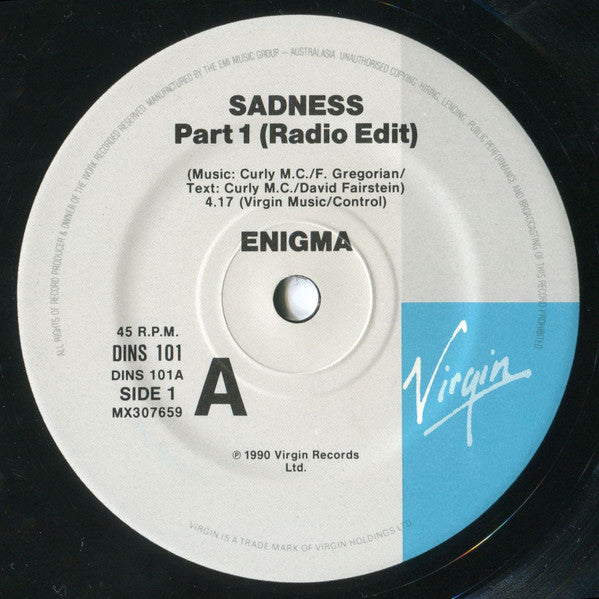 Enigma : Sadness Part I (7", Single)