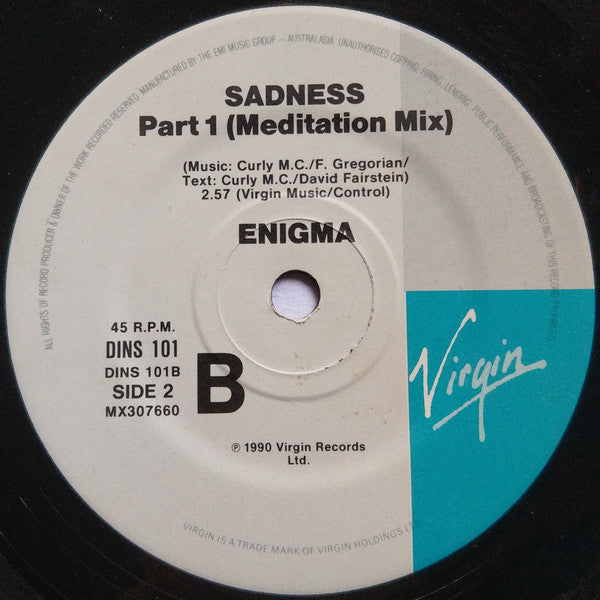 Enigma : Sadness Part I (7", Single)