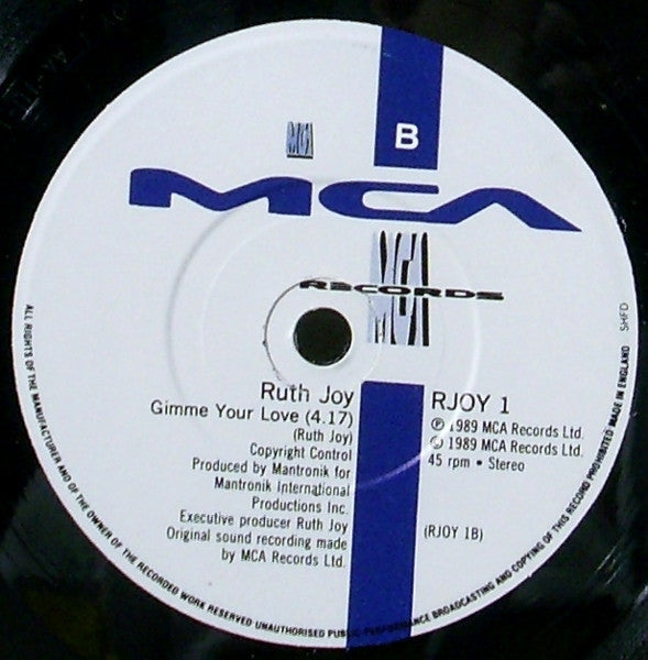 Ruth Joy : Don't Push It (7", Single)