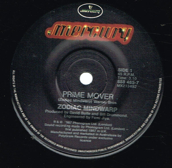 Zodiac Mindwarp And The Love Reaction : Prime Mover (7", Single)