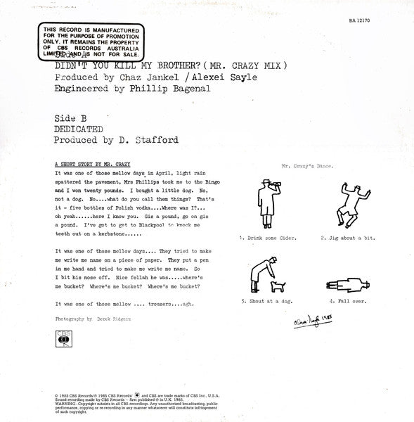 Alexei Sayle : Didn't You Kill My Brother? (12")