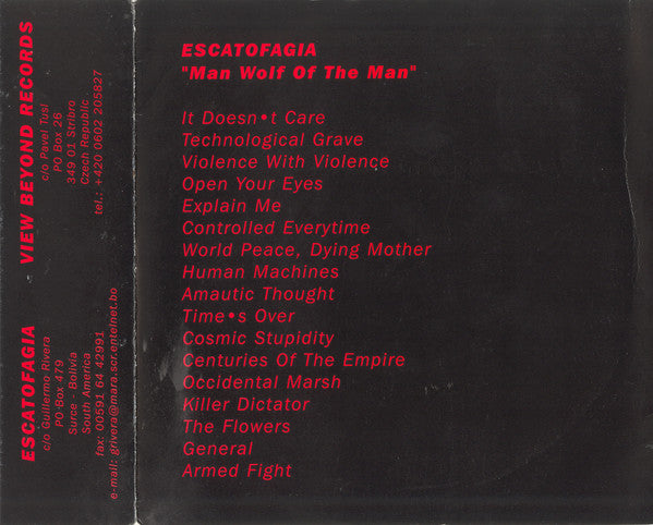 Escatofagia : Man Wolf Of The Man (7")