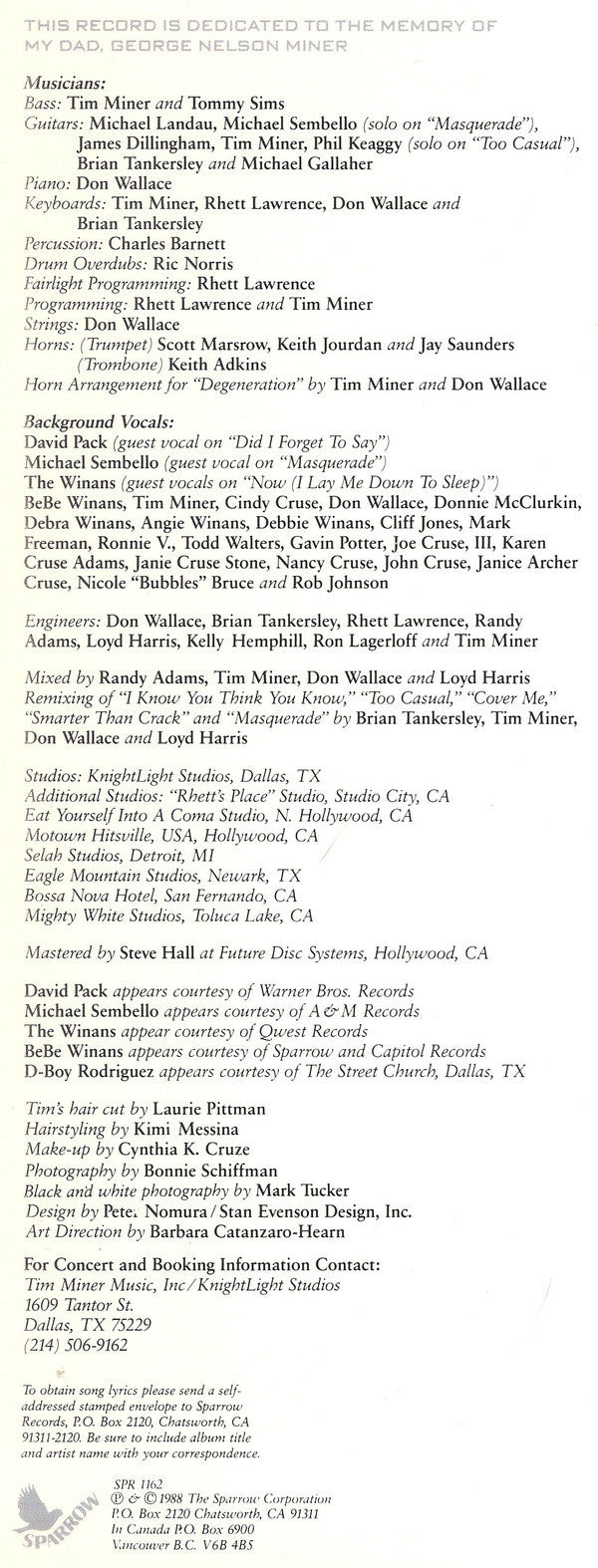 Tim Miner : I Know You Think You Know (LP, Album)