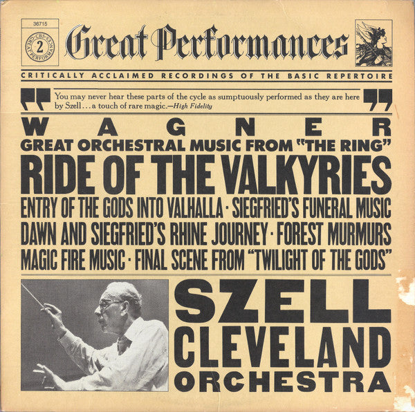 Richard Wagner - George Szell, The Cleveland Orchestra : Great Orchestral Music From "The Ring" (LP, RE)