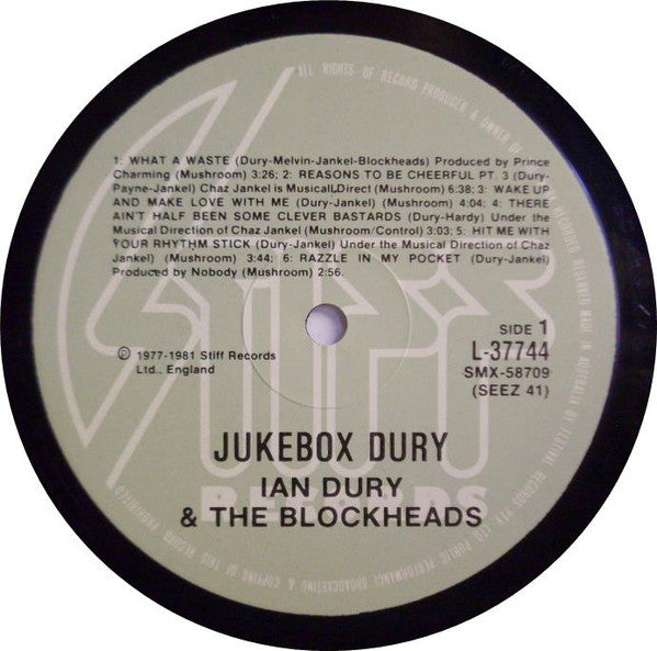Ian Dury And The Blockheads : Jukebox Dury (LP, Comp)