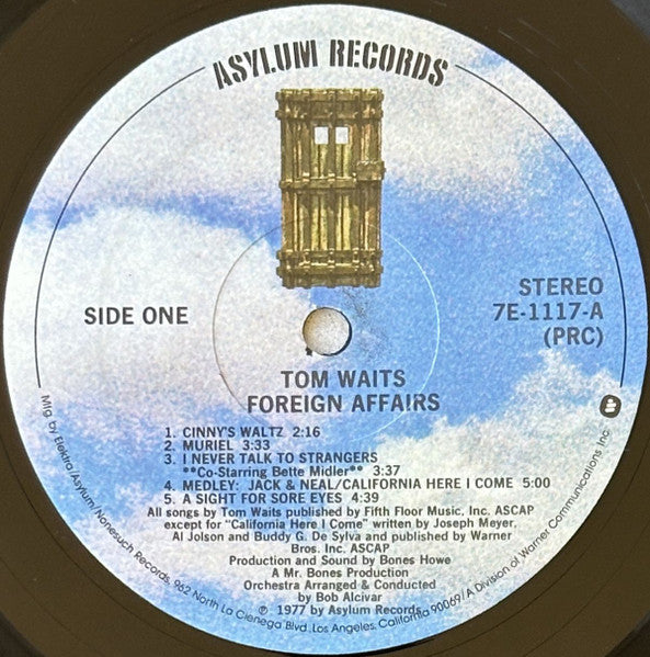 Tom Waits : Foreign Affairs (LP, Album, PRC)