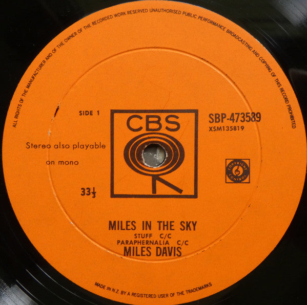 Miles Davis : Miles In The Sky (LP, Album)