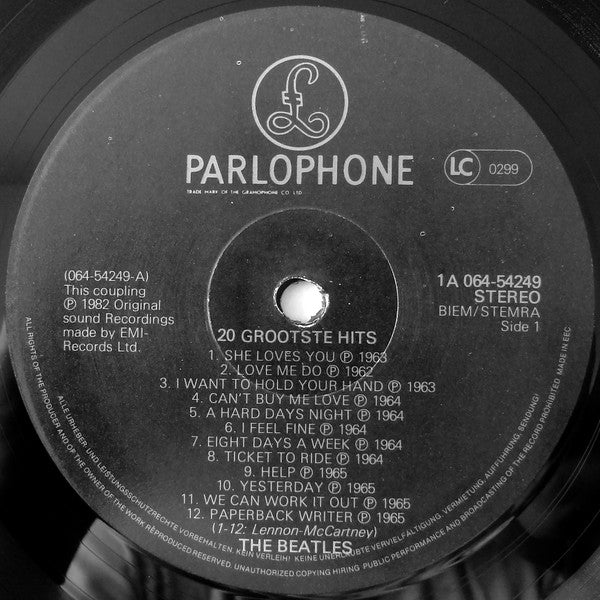 The Beatles : 20 Grootste Hits (LP, Comp)
