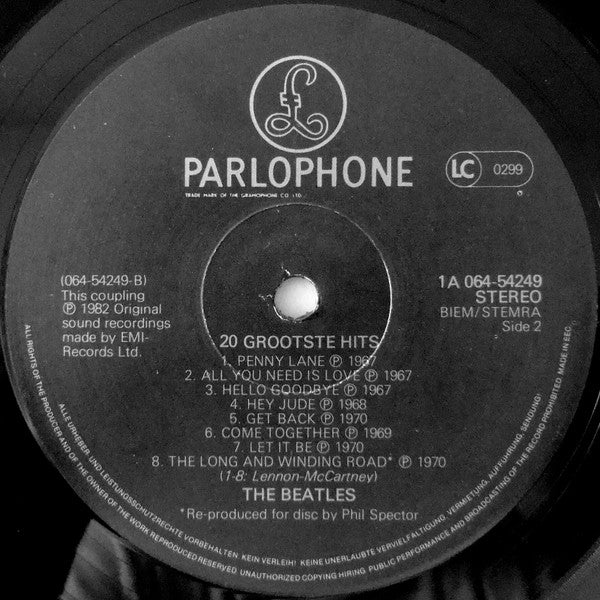 The Beatles : 20 Grootste Hits (LP, Comp)