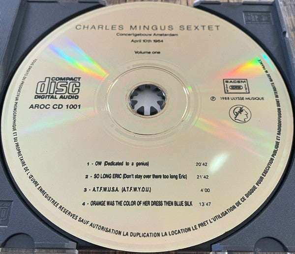Charles Mingus Sextet : Concertgebouw Amsterdam • Volume One (CD, Album, RE, RM)