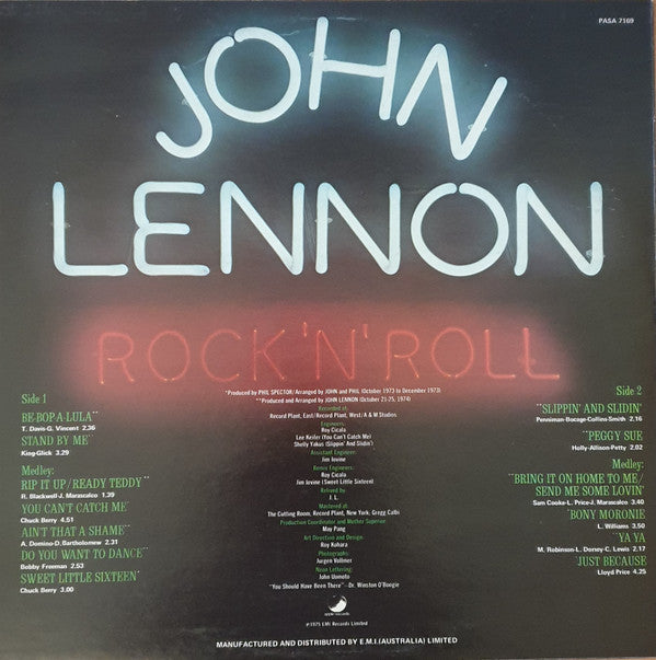 John Lennon : Rock 'N' Roll (LP, Album)