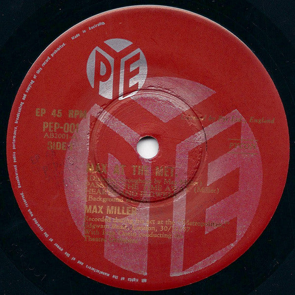 Max Miller : Max At The Met (7", EP)