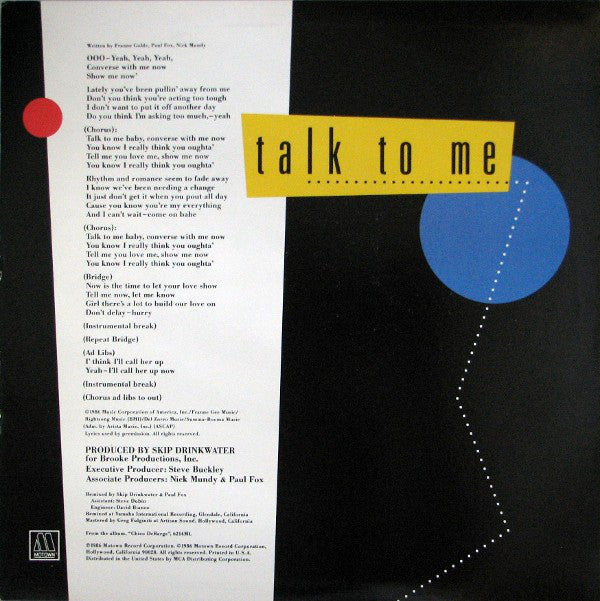 Chico DeBarge : Talk To Me (12")