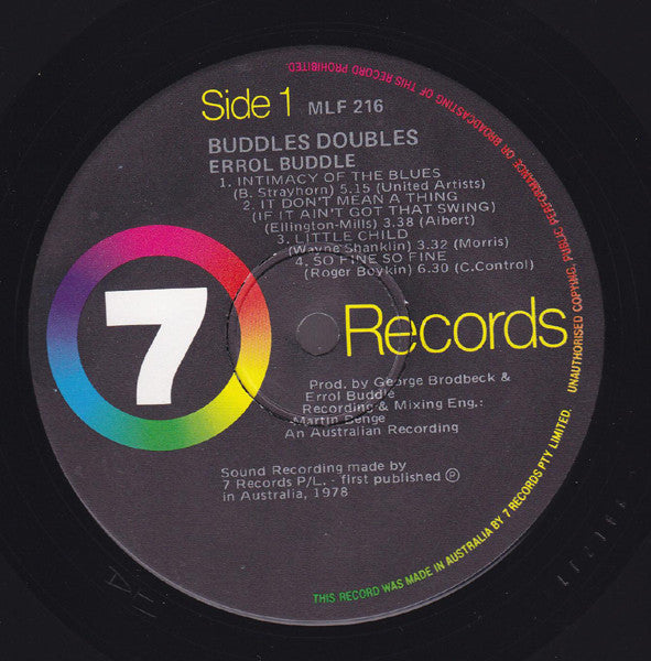 Errol Buddle : Buddles Doubles (LP, Album)