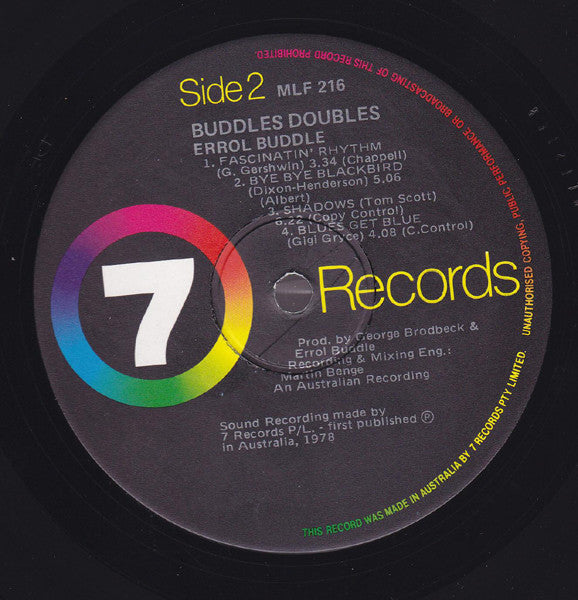 Errol Buddle : Buddles Doubles (LP, Album)
