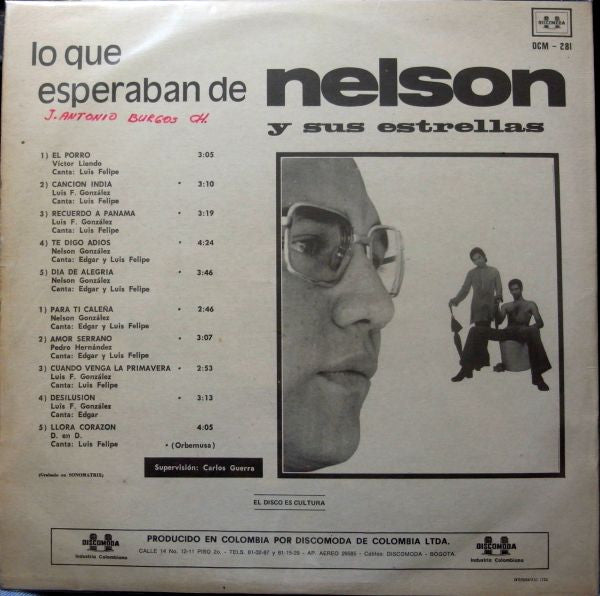 Nelson Y Sus Estrellas : Lo Que Esperaban De Nelson Y Sus Estrellas (LP, Album)