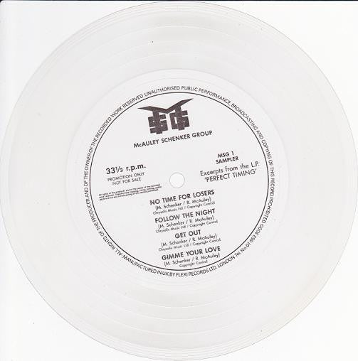 McAuley Schenker Group : Excerpts From The L.P. 'Perfect Timing' (Flexi, 7", S/Sided, Promo, Smplr, Cle)