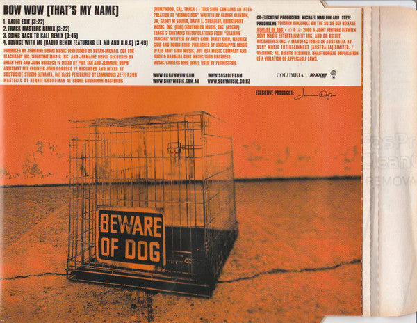 Lil' Bow Wow : Bow Wow (That's My Name) (CD, Maxi)