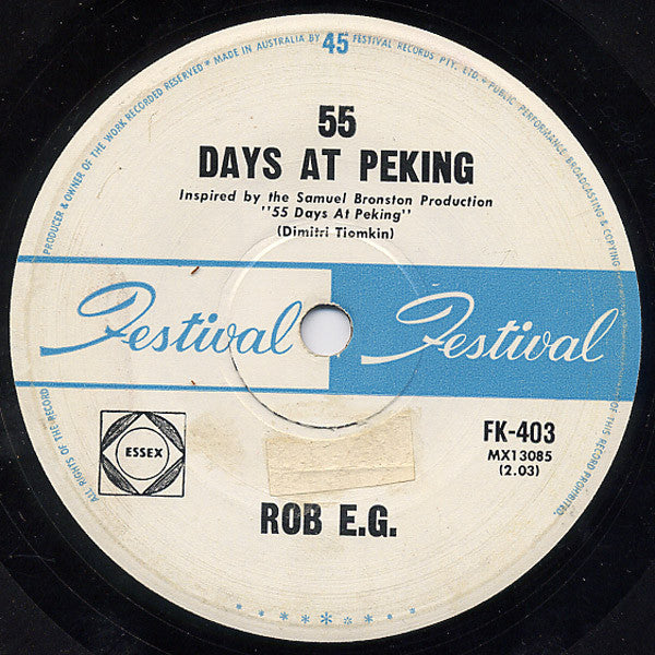 Rob E. G. : 55 Days At Peking / Greenhorn (7", Single)