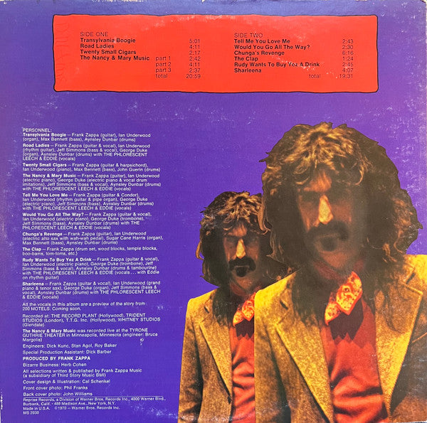 Frank Zappa : Chunga's Revenge (LP, Album, San)