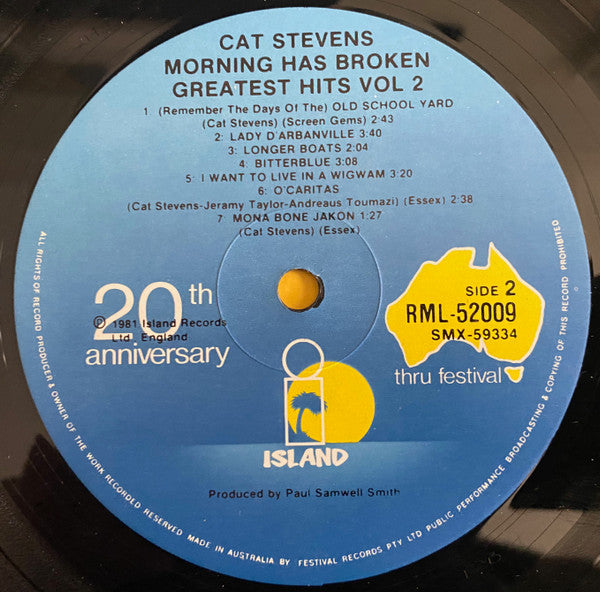 Cat Stevens : Morning Has Broken - Greatest Hits Vol. 2 (LP, Comp, RP)