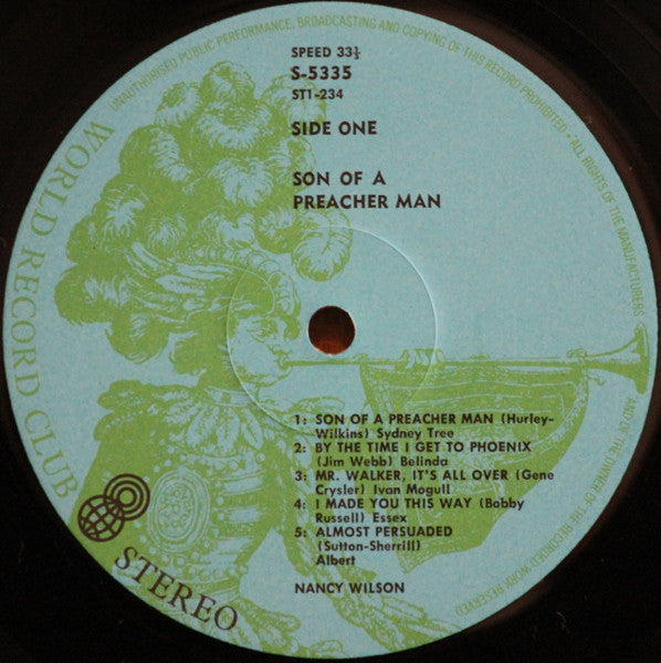 Nancy Wilson : Son Of A Preacher Man (LP, Album, Club)