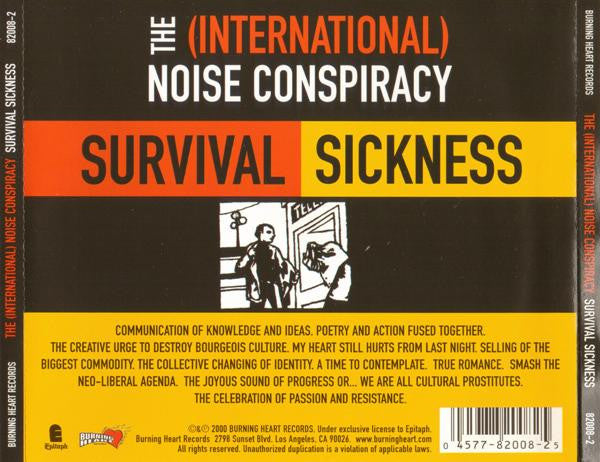 The (International) Noise Conspiracy* : Survival Sickness (CD, Album)