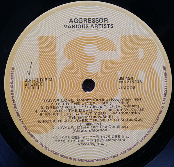 Various : Rock Legends Volume One : The Aggressor (LP, Comp)