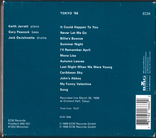 Keith Jarrett / Gary Peacock / Jack DeJohnette : Tokyo '96 (CD, Album)