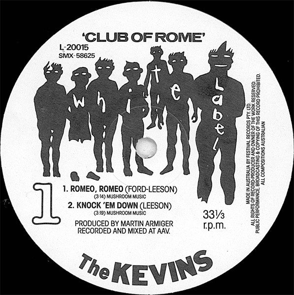 The Kevins (2) : Club Of Rome (LP, MiniAlbum)