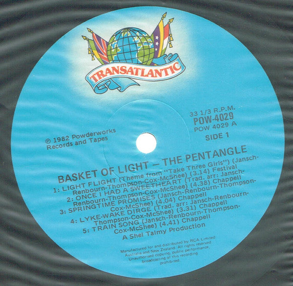 The Pentangle* : Basket Of Light (LP, Album, RE)
