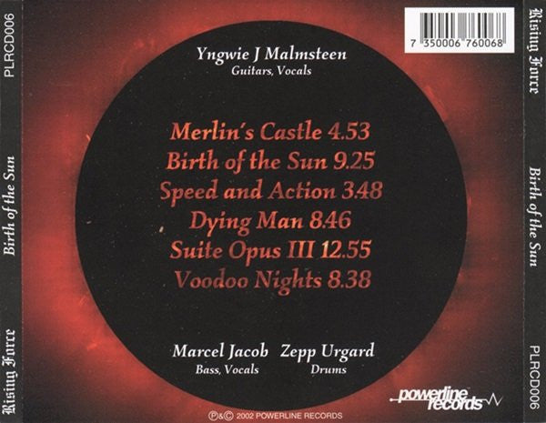 Yngwie J. Malmsteen's Rising Force : Birth Of The Sun (CD, Album)