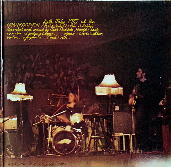 Henry Cow : Concerts (2xLP, Album)