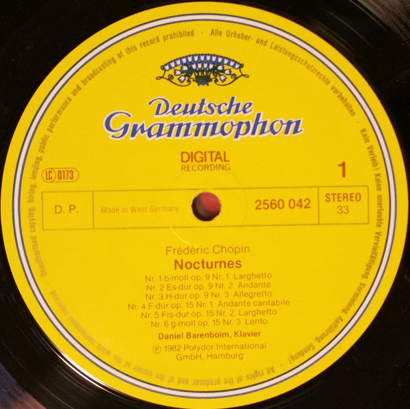 Chopin* / Daniel Barenboim : Nocturnes (2xLP, Album, Gat)