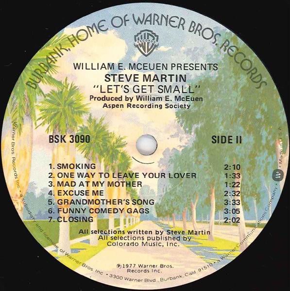 Steve Martin (2) : Let's Get Small (LP, Album, Win)