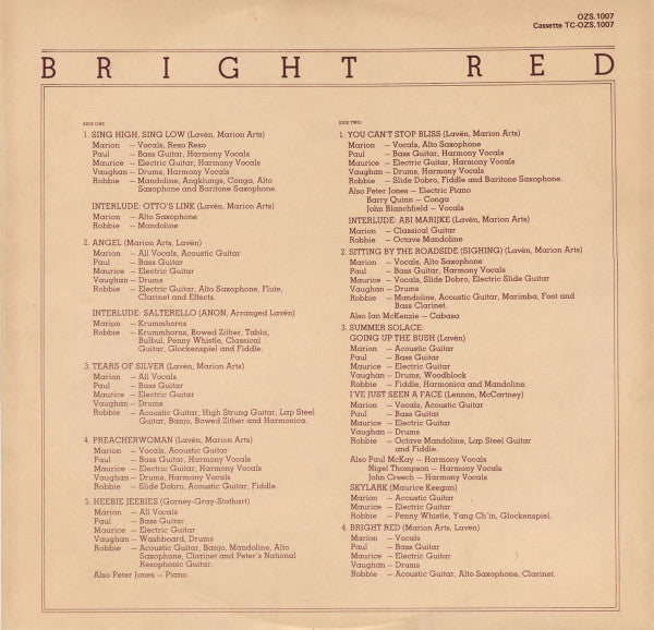 Red Hot Peppers (2) : Bright Red (LP)