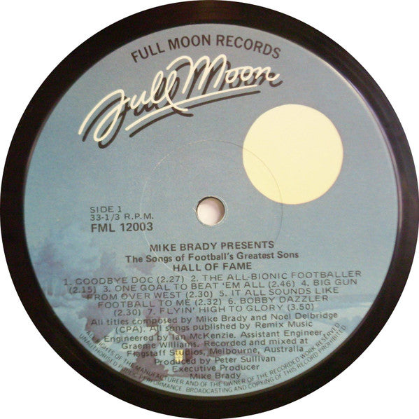 Mike Brady (3) : Mike Brady Presents: The Songs Of Football's Greatest Sons (LP)