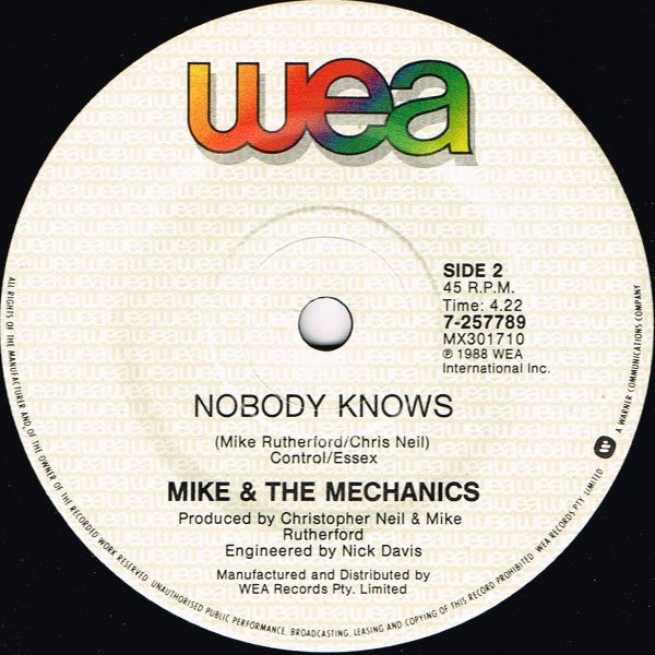 Mike + The Mechanics* : Nobody's Perfect (7")
