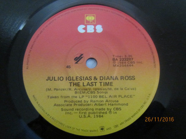 Julio Iglesias & Diana Ross : All Of You / The Last Time (7", Single)