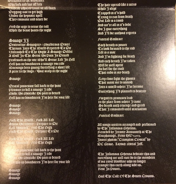 Gehenna (3) : Funeral Embrace (7")