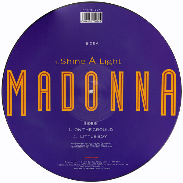 Madonna : Shine A Light (12", Pic)