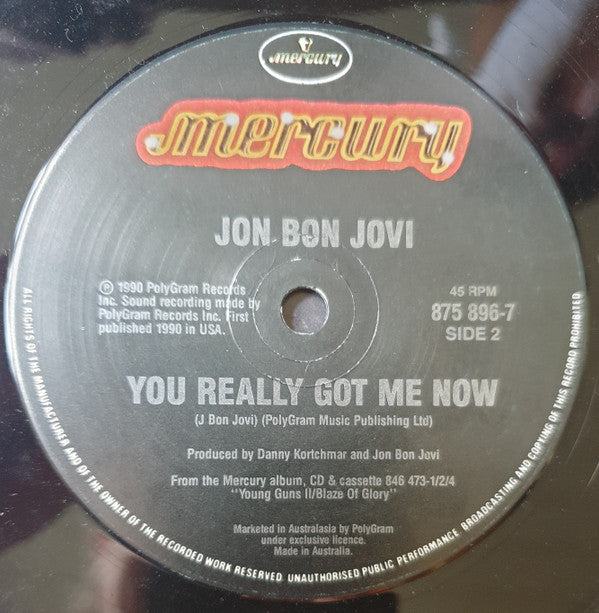 Jon Bon Jovi : Blaze Of Glory (7", Single)