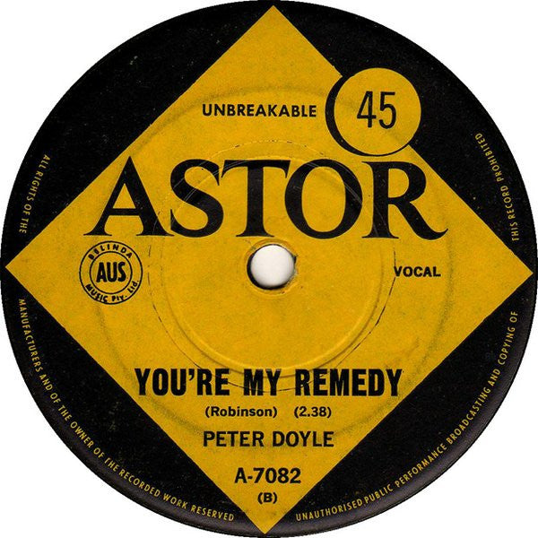 Peter Doyle : Plastic Dreams And Toy Balloons (7", Single)