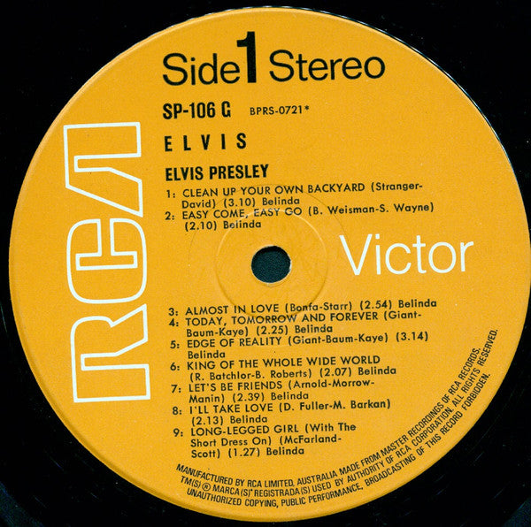 Elvis Presley : Elvis (LP, Comp, Gat)