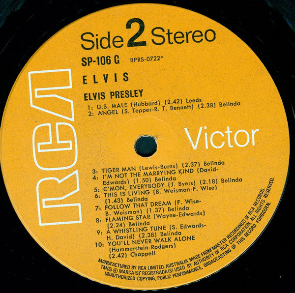 Elvis Presley : Elvis (LP, Comp, Gat)